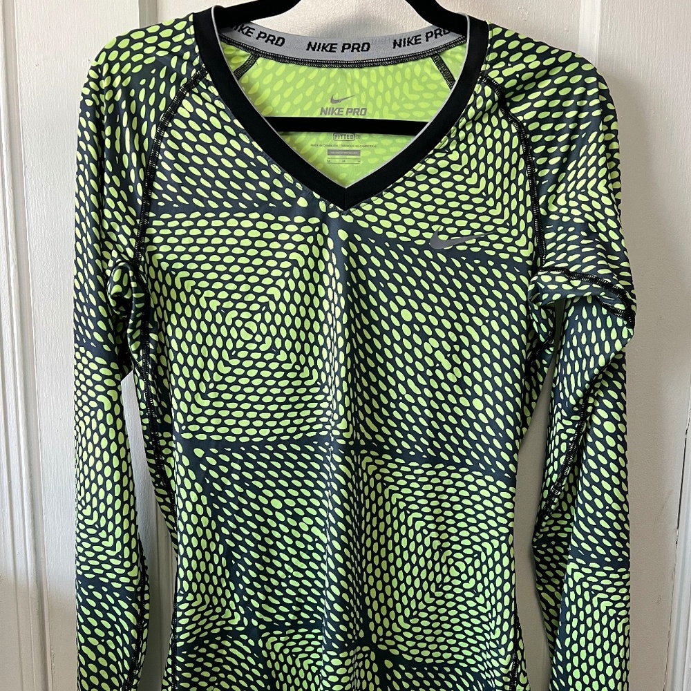 Nike Pro Dri-Fit Fitted Long Sleeve Shirt- Medium